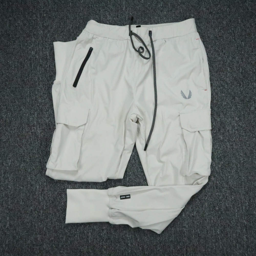 ASRV Pants Mens Medium Stone Tan Jogger Athletic Cargo Tetra Lite Stretch